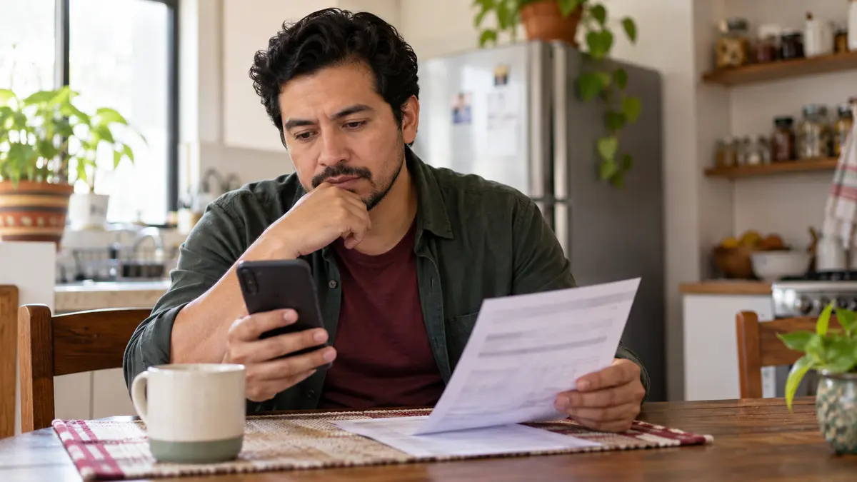 Trabajador revisa sus movimientos antes de consultar una renovación Fonacot.